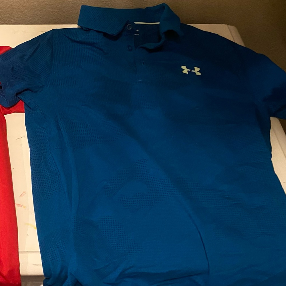 Under Armour Kids Polo Shirt - Blue with White Logo